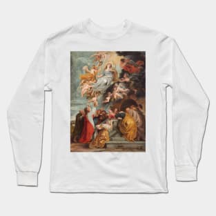 The Assumption of the Virgin - Sir Peter Paul Rubens Painting Long Sleeve T-Shirt